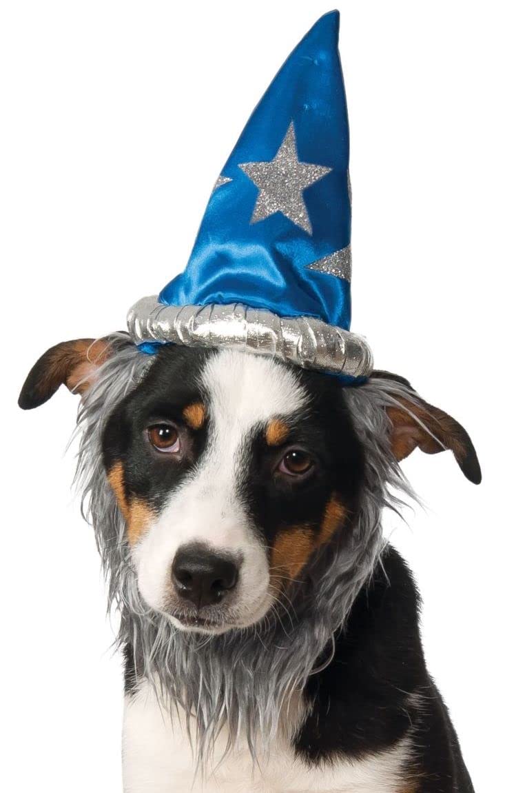 Rubies Wizard Hat W/Beard Pet Set for Dogs or Cats, M/L